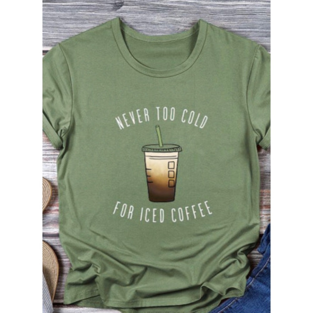 🎉HPx2🧊☕️ NEVER TOO COLD FOR ICED COFFEE T-shirt